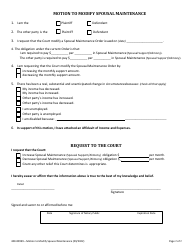 Form 400-00999 Motion to Modify Spousal Maintenance - Vermont, Page 2