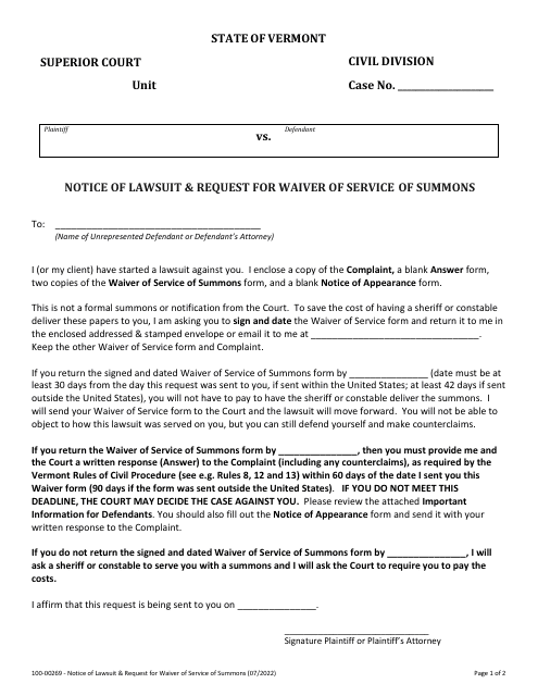 form-100-00269-download-fillable-pdf-or-fill-online-notice-of-lawsuit
