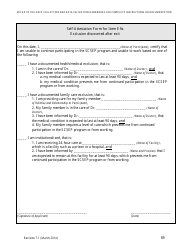 Document preview: Self-attestation Form for Item E9a - Exclusion Discovered After Exit - North Carolina