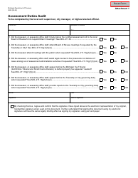 Document preview: Form 5823 Assessment Duties Audit - Michigan
