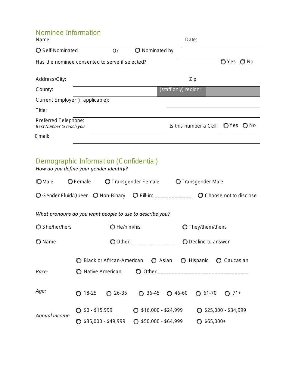 State Consumer and Family Advisory Committee Membership Application - North Carolina, Page 4