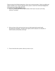 State Consumer and Family Advisory Committee Membership Application - North Carolina, Page 6