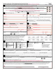 Form 02W North Carolina Voter Registration Application - Disability Services Agencies - North Carolina