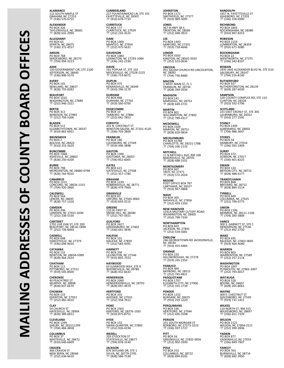 Form 02W North Carolina Voter Registration Application - Disability Services Agencies - North Carolina, Page 3