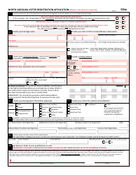 Form 03W North Carolina Voter Registration Application - Offices Under the Division of Employment Security - North Carolina