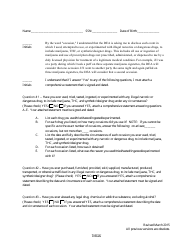 Contractor Drug Use Statement, Page 2