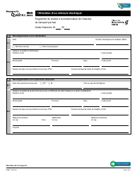 Document preview: Forme V-3021 Utilisation D'un Vehicule Electrique - Quebec, Canada (French)