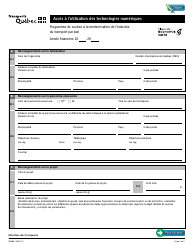 Forme V-3026 Acces a L&#039;utilisation DES Technologies Numeriques - Quebec, Canada (French)