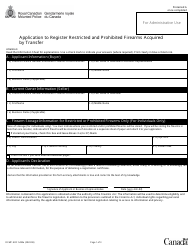 Form RCMP GRC5492E Application to Register Restricted and Prohibited Firearms Acquired by Transfer - Canada, Page 4