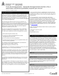 Document preview: Forme GRC RCMP5492 Demande D'enregistrement D'armes a Feu a Autorisation Restreinte Et Prohibees Acquises Par Cession - Canada (French)