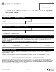 Forme GRC RCMP5492 Demande D&#039;enregistrement D&#039;armes a Feu a Autorisation Restreinte Et Prohibees Acquises Par Cession - Canada (French), Page 4