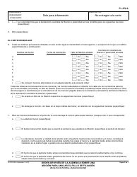 Formulario FL-278 Orden Despues De La Audiencia Sobre Una Mocion Para Anular El Fallo De Filiacion - California (Spanish), Page 2