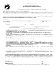 Document preview: Disabled Dependent Eligibility Application - West Virginia