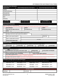 Form OCE-0004 Stormwater Information Form - City of Houston, Texas, Page 2