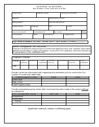 Residential Tax Abatement Multifamily Structure Application - City of Cleveland, Ohio, Page 4