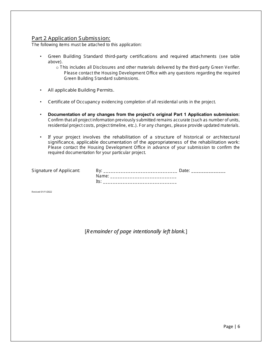 Residential Tax Abatement Multifamily Structure Application - City of Cleveland, Ohio, Page 6