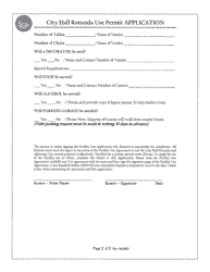 City Hall Rotunda Use Permit Application - City of Cleveland, Ohio, Page 2