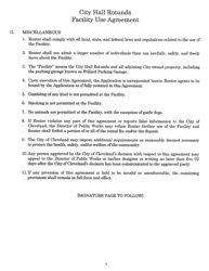City Hall Rotunda Facility Use Agreement - City of Cleveland, Ohio, Page 5
