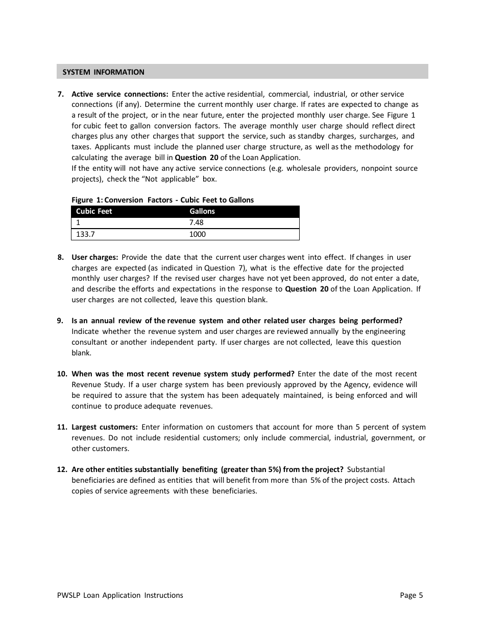 Instructions for Illinois Public Water Supply Loan Program (Pwslp) Application Package - Illinois, Page 5