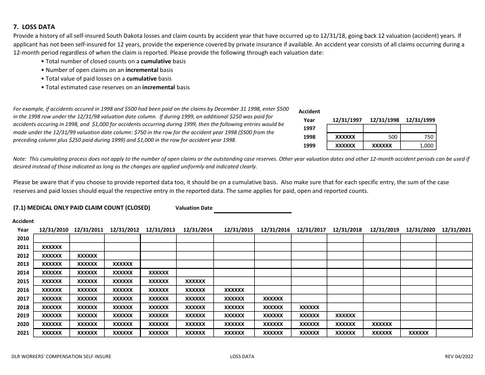 Application to Self-insure Workers Compensation Liabilities - South Dakota, Page 8