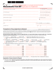 Form ABT Application for Abatement - Massachusetts