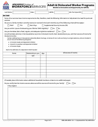 Form 1.1 Application - Adult &amp; Dislocated Worker Programs - Arkansas, Page 3