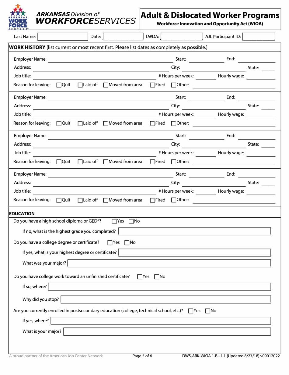 Form 1 1 Fill Out Sign Online And Download Fillable Pdf Arkansas