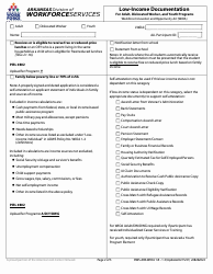 Form 1.3 Low-Income Documenation for Adult, Dislocated Worker, and Youth Program - Arkansas, Page 2