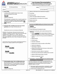 Form 1.3 Low-Income Documenation for Adult, Dislocated Worker, and Youth Program - Arkansas, Page 4