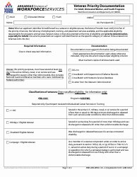 Form 2.2 Veteran Priority Documentation for Adult, Dislocated Worker, and Youth Programs - Arkansas