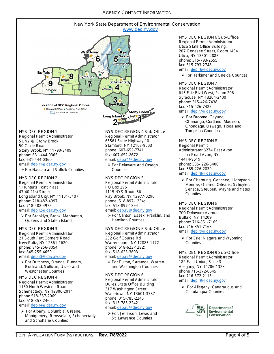 Instructions for Joint Application Form - New York, Page 4