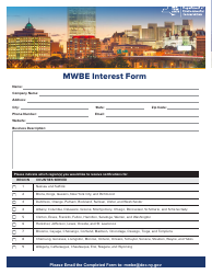 Document preview: Mwbe Interest Form - New York