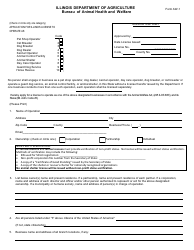 Form AW-1 Animal Welfare Initial License Application - Illinois, Page 3