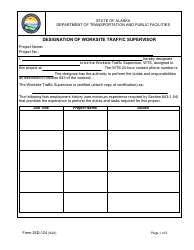 Form 25D-124 Designation of Worksite Traffic Supervisor - Alaska