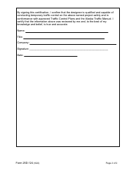 Form 25D-124 Designation of Worksite Traffic Supervisor - Alaska, Page 2