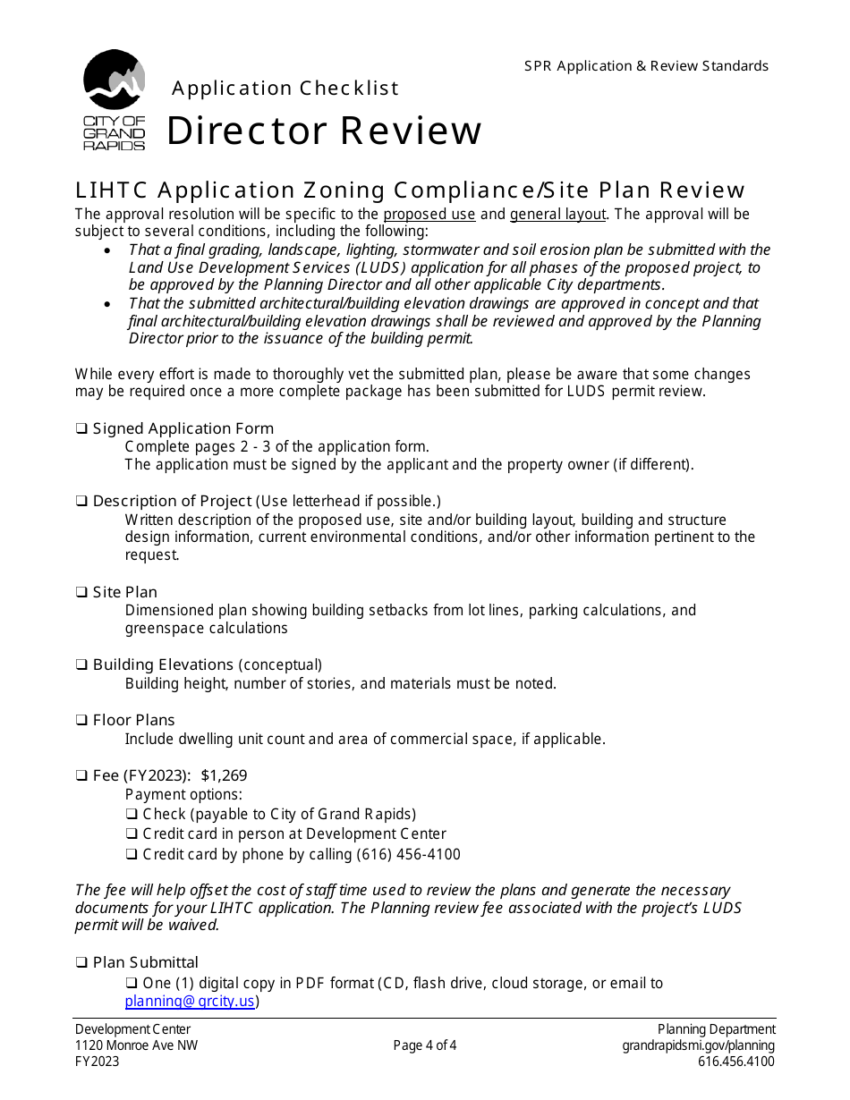 Director Review Application - LIHTC Projects - City of Grand Rapids, Michigan, Page 4