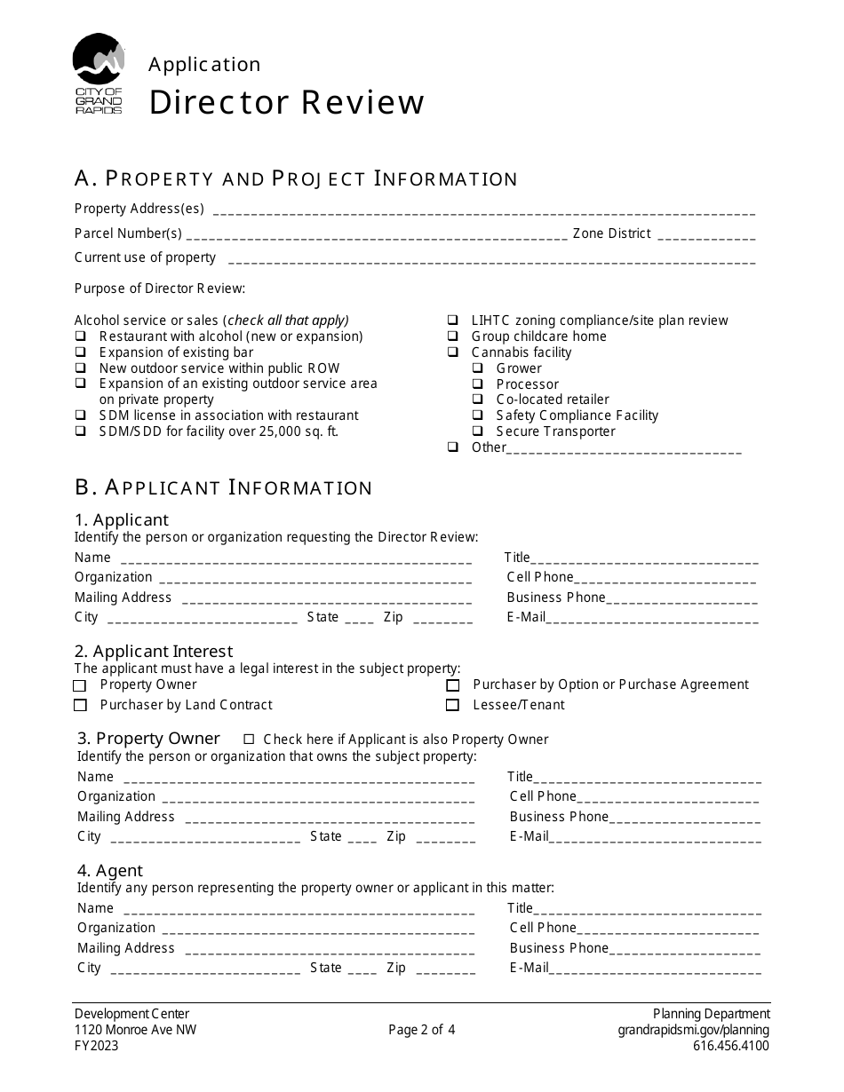 Director Review Application - Outdoor Seating With Alcohol Service - City of Grand Rapids, Michigan, Page 2