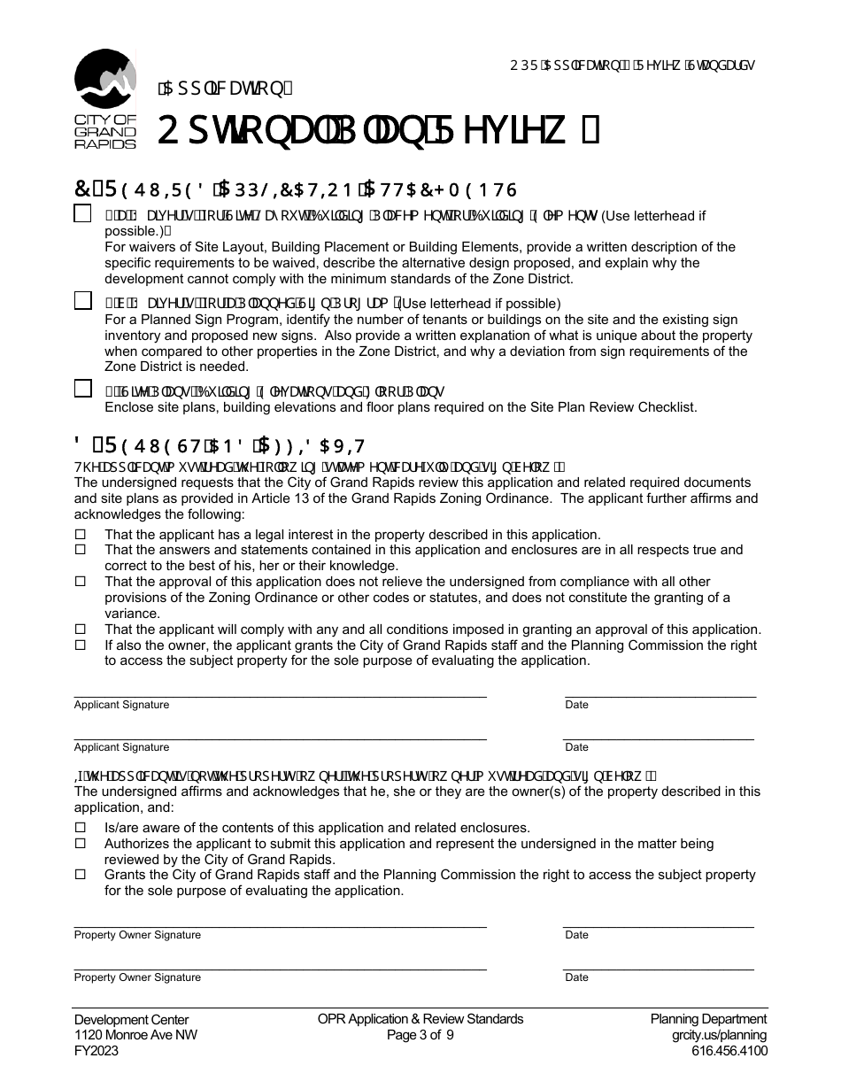 Application for Optional Plan Review - City of Grand Rapids, Michigan, Page 3