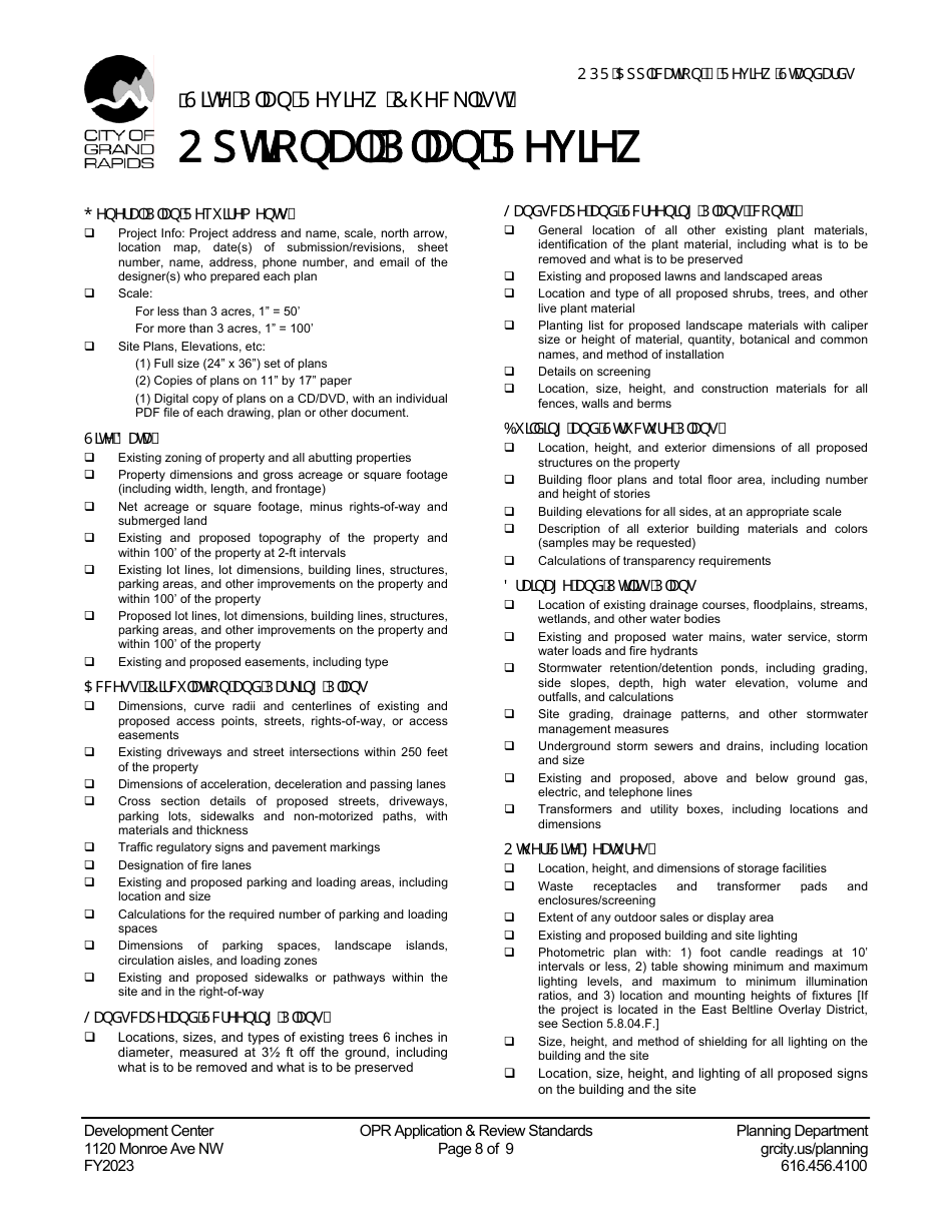 Application for Optional Plan Review - City of Grand Rapids, Michigan, Page 8