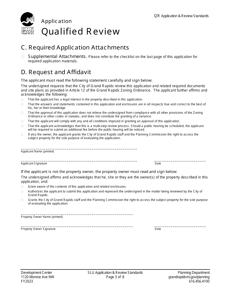 Qualified Review Application - City of Grand Rapids, Michigan, Page 3