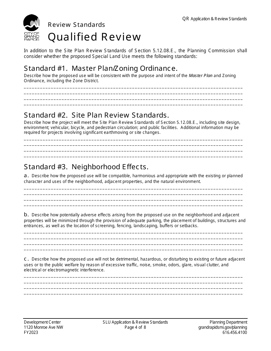 Qualified Review Application - City of Grand Rapids, Michigan, Page 4