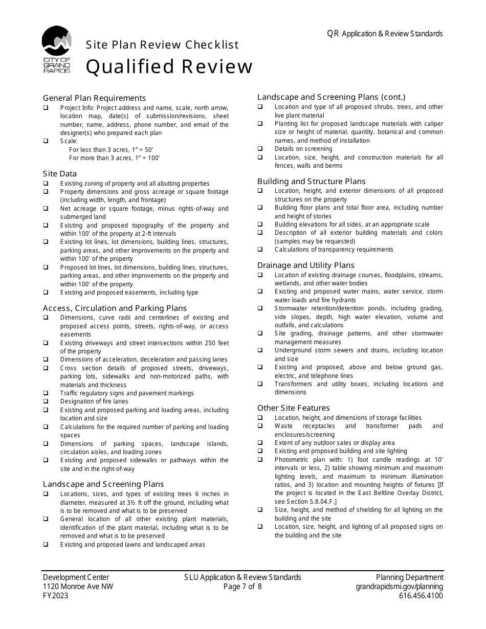 Qualified Review Application - City of Grand Rapids, Michigan, Page 7