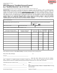 Form 2699 (L-4143) Statement of &quot;qualified Personal Property&quot; by a &quot;qualified Business&quot; - Michigan