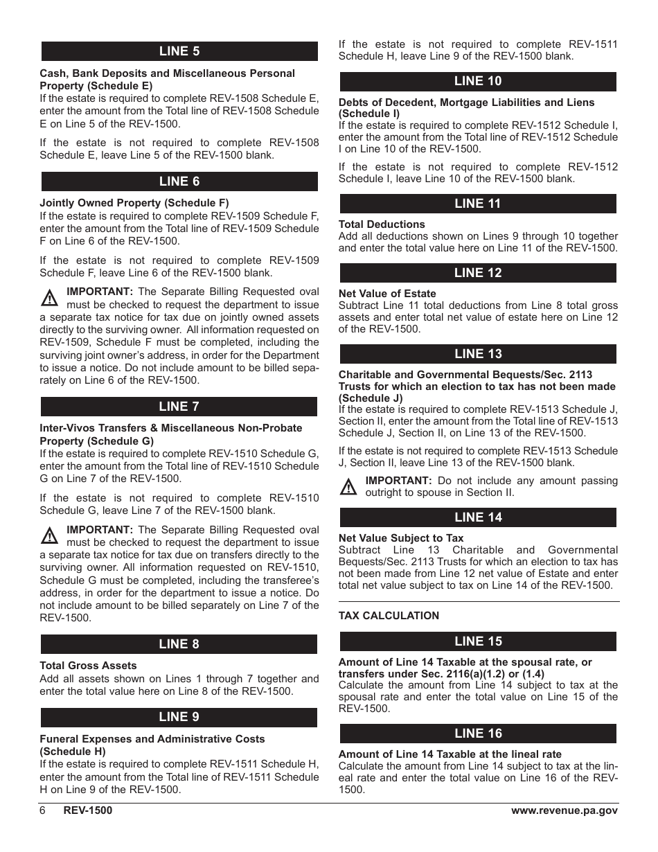 Form Rev 1500 Download Fillable Pdf Or Fill Online Inheritance Tax Return Resident Decedent 3179