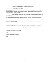 Supported Living Services Initial Housing Survey - Florida, Page 3