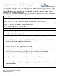 Wsc Dual Employment Plan Review Request - Florida