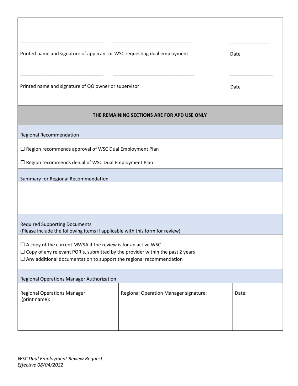 Wsc Dual Employment Plan Review Request - Florida, Page 2