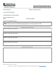 Document preview: Bese Policy Waiver Request Form - Louisiana
