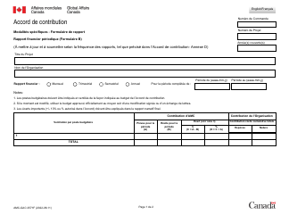 Document preview: Forme B (AMC-GAC2571) Rapport Financier Periodique - Canada (French)