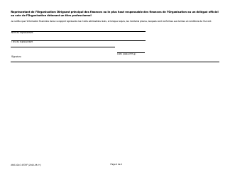 Forme C (AMC-GAC2572) Rapport Financier Final - Canada (French), Page 2